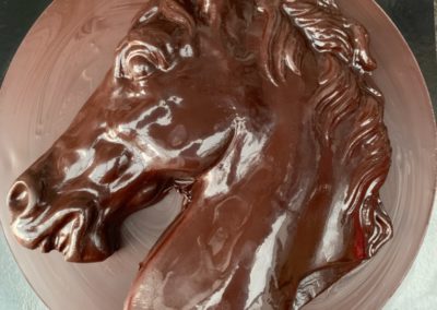 Thermoformage cheval chocolat